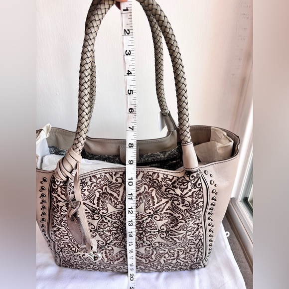 Brighton NWT Ferrara Nova Rafaela Beachwood Soft Leather Tote Boho Chic - Picture 12 of 16